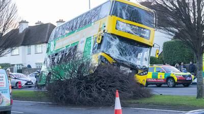 Driver injured and passengers taken to hospital after double-decker Dublin bus crash in Stillorgan 