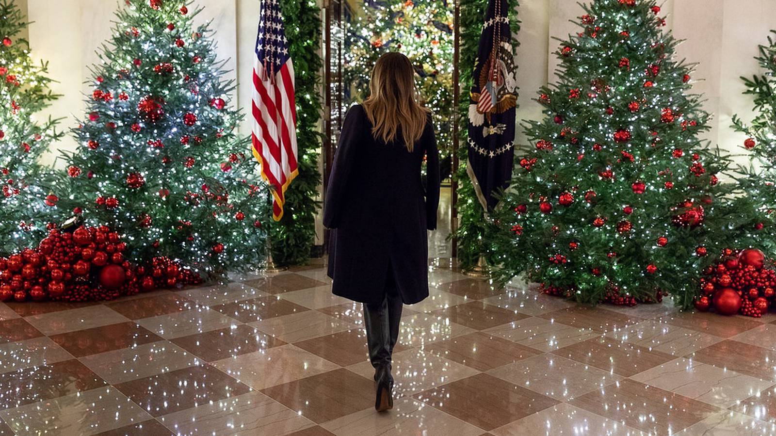 Melania Trump’s Christmas decorations: Straight out of The Handmaid's ...