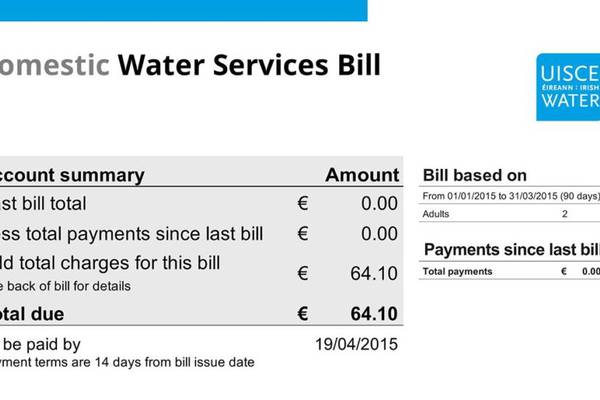 Irish Water to post refund cheques by end of the year