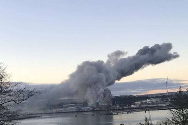 Major fire at a grain storage facility in Cork port brought under control