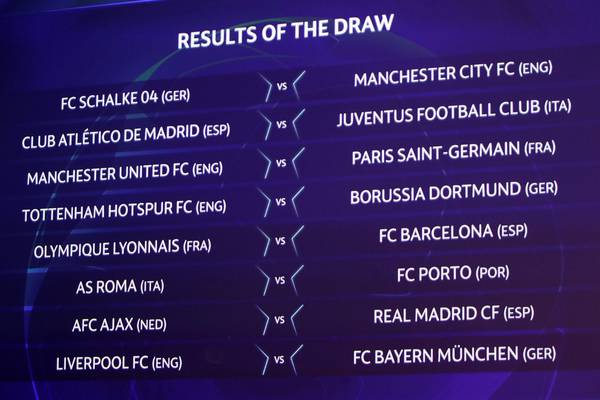 Champions League last-16 draw: Liverpool to play Bayern Munich