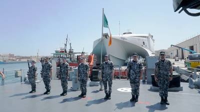 Searing heat a big challenge for Irish Navy in Med mission to prevent weapon smuggling