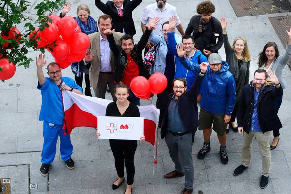 Polish community celebrates ‘bloody foreigners’ donating blood