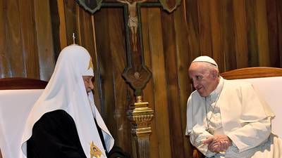 Pope Francis and  Russian church leader hold historic meeting