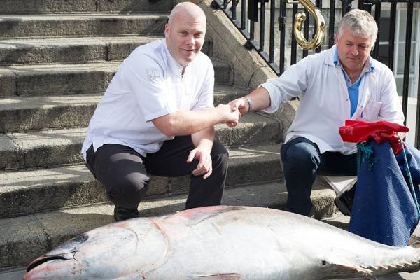 Giant tuna weighing more than 100kg lands on Dublin street