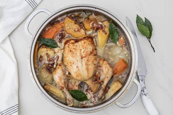 One-pot chicken with cider