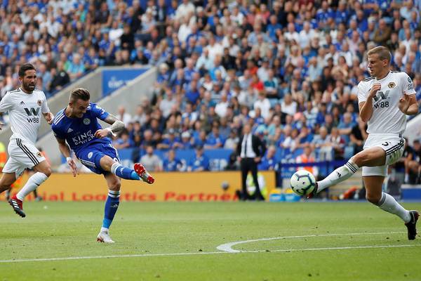 Leicester hold on against Wolves despite Vardy’s straight red