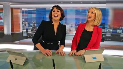 The new-look RTÉ News: New music, graphics and videowall