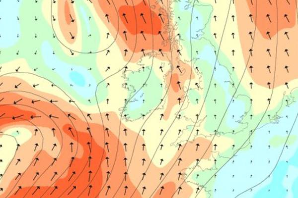 Wind warning issued as Met Éireann predicts 100km/h gusts