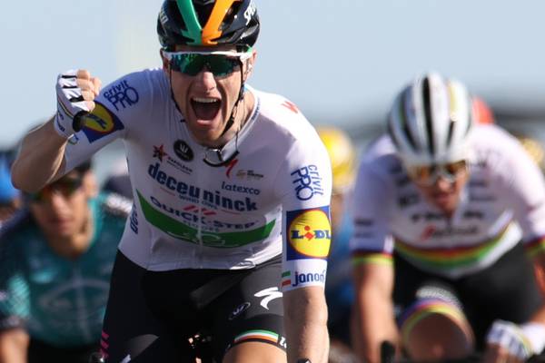 Sam Bennett lets the emotions flow after realising dream of Tour stage victory