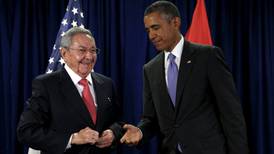 Historic meeting of Obama and Raul Castro in New York