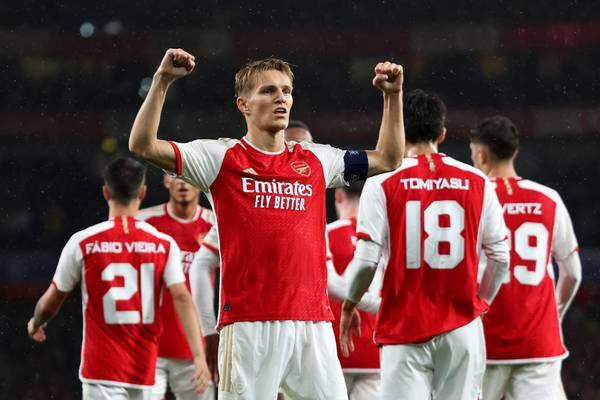 Ødegaard caps Arsenal’s triumphant Champions League return against PSV