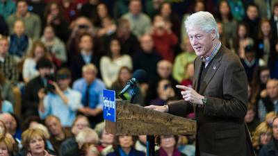 Bill Clinton leads rally in support of wife’s campaign