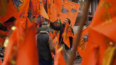 Modi opens Hindu temple and old wounds as elections near