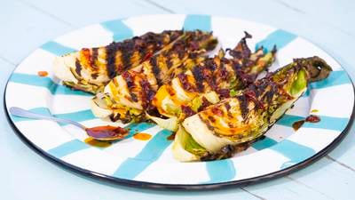 Charred cabbage with harissa and date molasses    
