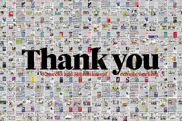 Message from Irish Times Editor: Thank you for your support