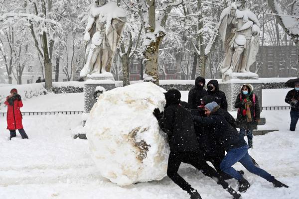 Spain’s freakish snow brings further chill to its coronavirus debate