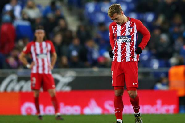 Atletico’s unbeaten run comes to an end at Espanyol