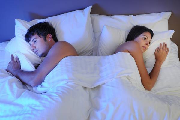 We can't sleep in the same bed and I'm worried about our sex life