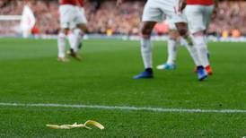 Spurs fan arrested for throwing banana skin after Aubameyang goal