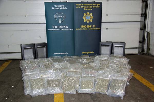 Two men arrested after cannabis worth €2.58m seized in Dublin
