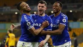 Michael Keane’s rises highest to keep Everton’s top-four push on track