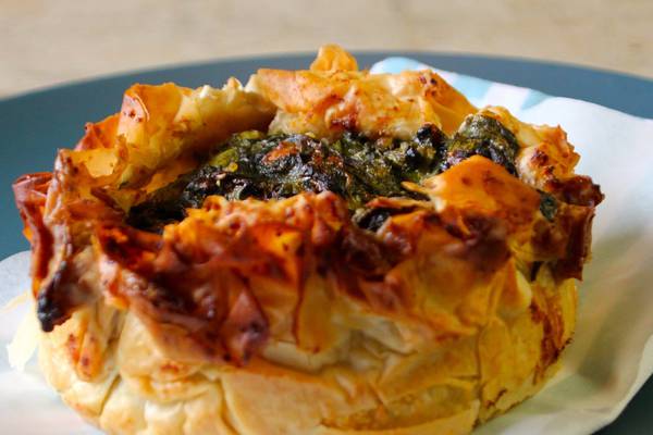 Kale and almond pies