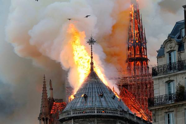 Notre Dame cathedral, symbol of Paris, devastated by fire