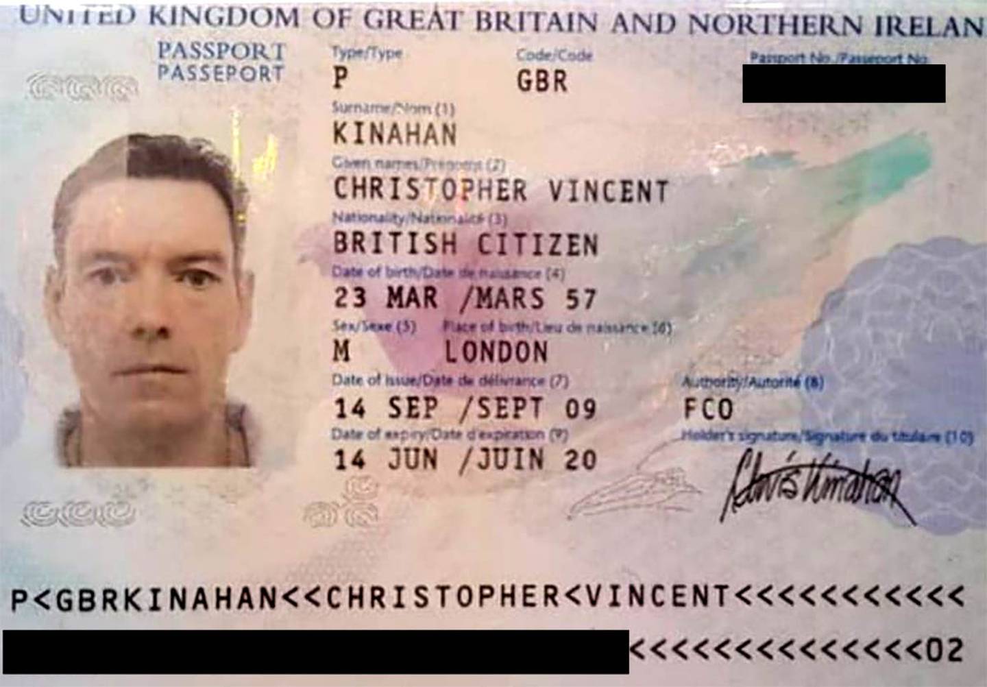 A copy of Christopher Kinahan’s British passport was among files leaked to the ICIJ