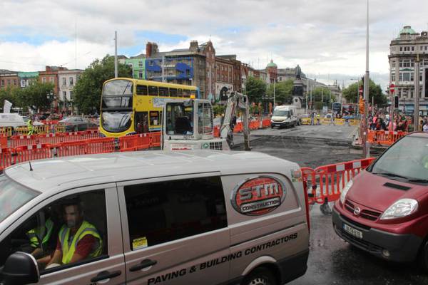 Luas Cross City works cause long delays on Dublin quays
