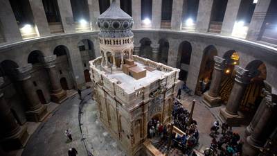 Restoration work completed on Jesus tomb site in Jerusalem