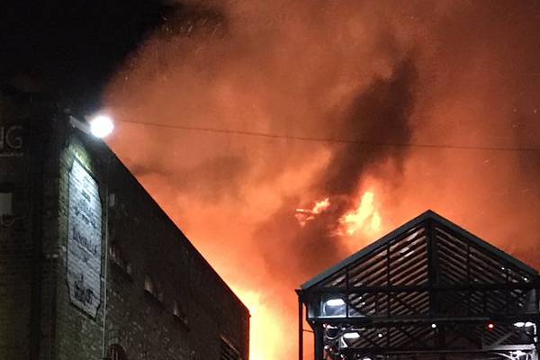 Seventy firefighters tackle blaze at London’s Camden Lock Market