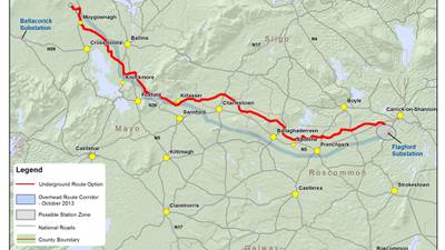 Underground route for EirGrid project unveiled
