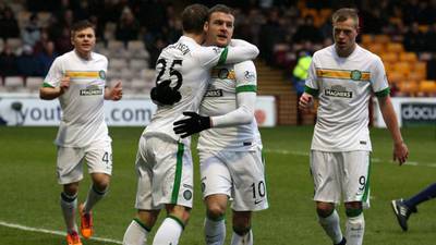 Anthony Stokes’s  goal makes it seven in a row for  Celtic