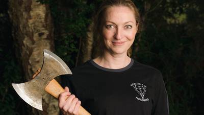 The Irish mother who is making her mark in the world of axe throwing