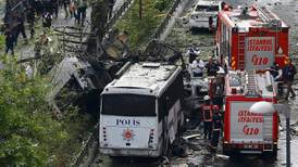 Bomb attack on police bus in Istanbul kills 11 people