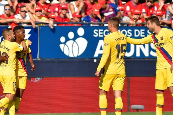 Barcelona’s patchy start continues with Osasuna draw