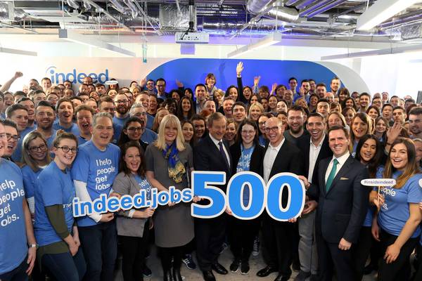 Indeed begins advertising first of  500 new positions in Ireland