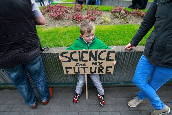 ‘The oceans are rising, so are we’: Scientists rally in Dublin