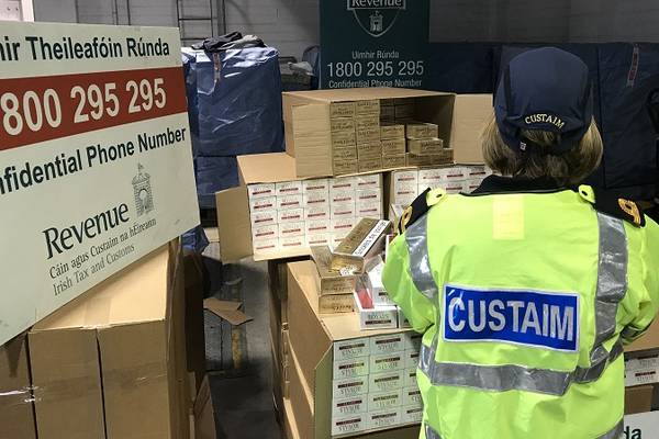 Smuggled cigarettes worth more than €4.3m seized in Dublin