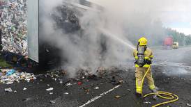 Traffic delays on Dublin-Belfast motorway after truck goes on fire