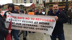 Belfast ‘anti-refugee protest’ attended by about 25 people
