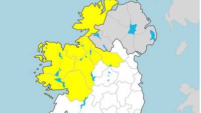 Snow and ice warning for Connacht and Cavan and Donegal