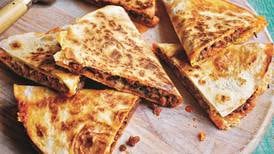  A crowd pleasing snack or main meal: Minced lamb and cheddar tortillas