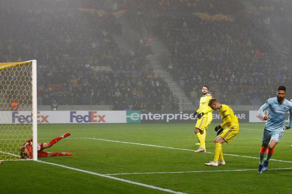 Olivier Giroud lifts the fog with Chelsea winner in Belarus