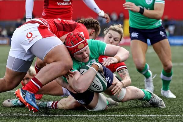 Ireland run in five tries as victory over Wales sealed early in Cork 