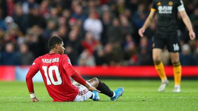 Marcus Rashford an injury doubt for clash with leaders Liverpool