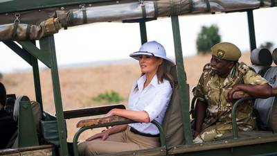 Melania Trump under fire for ‘colonial’ hat during Africa trip