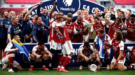 Aubameyang’s double leads Arsenal to FA Cup glory at empty Wembley