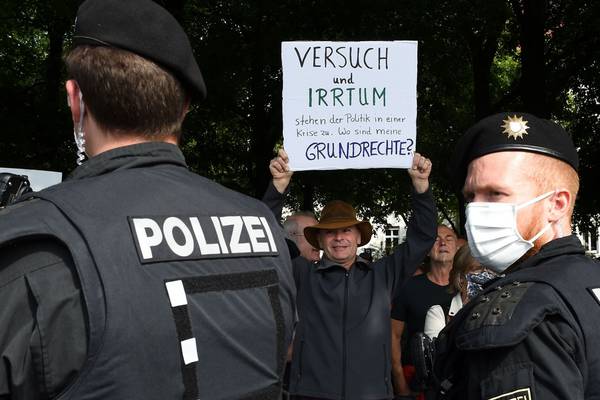 Lockdown fatigue fuels conspiracy theory marches in Germany